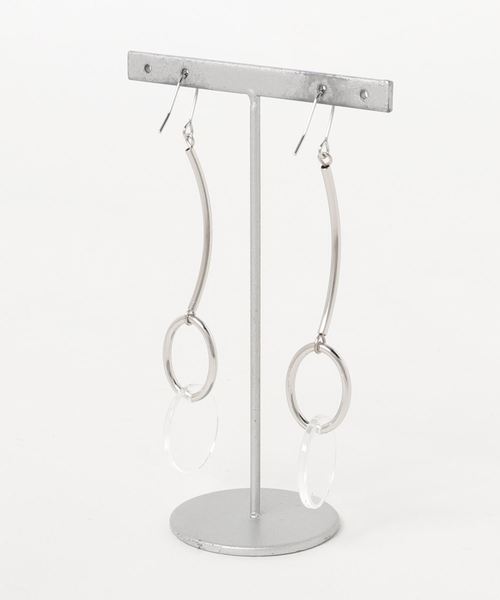 tone（トーン）の「【Naora】long silverピアス（ピアス（両耳用）・レディース・シルバー・FREE）」の2枚目の写真