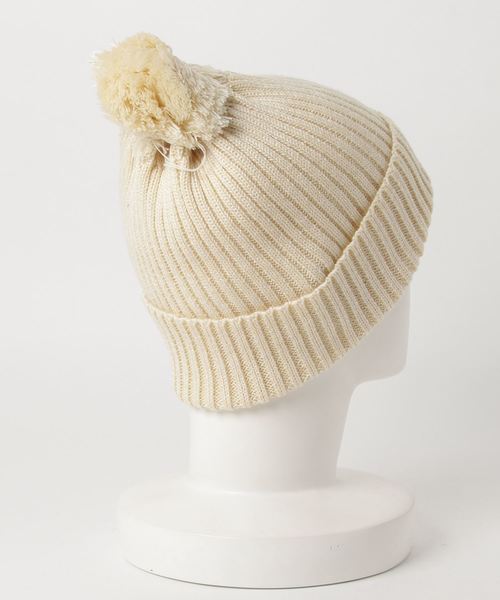 VENCEEXCHANGE（ヴァンスエクスチェンジ）の「ボンボンニットワッチ（ニットキャップ/ビーニー・レディース・ブラック/グレー/オフホワイト/ワインレッド/その他31/その他32・FREE）」の7枚目の写真