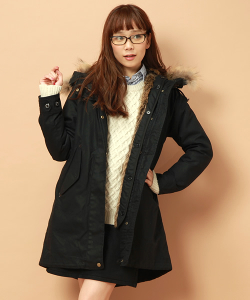 coen（コーエン）の「モッズファーコート（モッズコート・レディース・ブラック/オリーブ/ネイビー・MEDIUM/LARGE）」の21枚目の写真