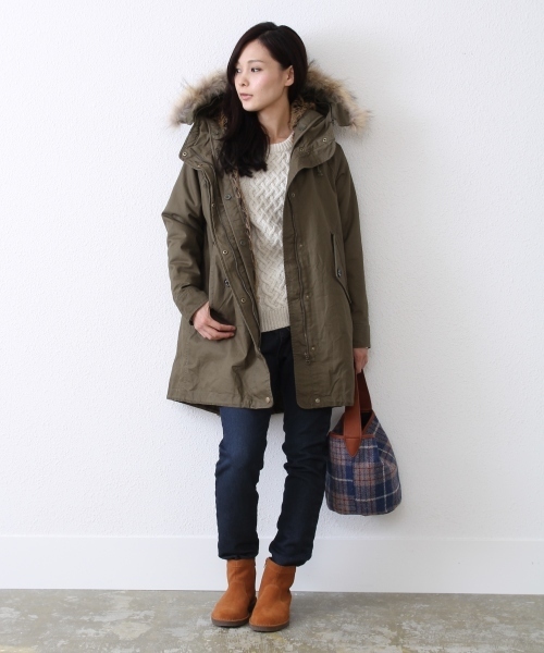 coen（コーエン）の「モッズファーコート（モッズコート・レディース・ブラック/オリーブ/ネイビー・MEDIUM/LARGE）」の12枚目の写真