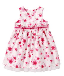 MIKI HOUSE（ミキハウス）の「花柄プリント ワンピース（スーツスカート）」