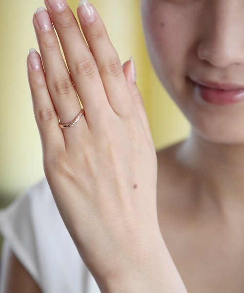 4℃（ヨンドシー）の「K10ピンクゴールド ダイヤモンドペアリング【Lady's】（リング・レディース・ピンクゴールド・#6/#8/#10/#12）」の4枚目の写真