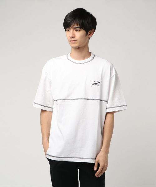 DOUBLE STEAL（ダブルスティール）の「STITCH COLOR Tee（Tシャツ/カットソー・メンズ・ホワイト系その他/ブラック系その他/ホワイト×ブラック/ブラック×ホワイト・M/L/XL）」の11枚目の写真