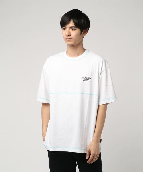 DOUBLE STEAL（ダブルスティール）の「STITCH COLOR Tee（Tシャツ/カットソー・メンズ・ホワイト系その他/ブラック系その他/ホワイト×ブラック/ブラック×ホワイト・M/L/XL）」の12枚目の写真