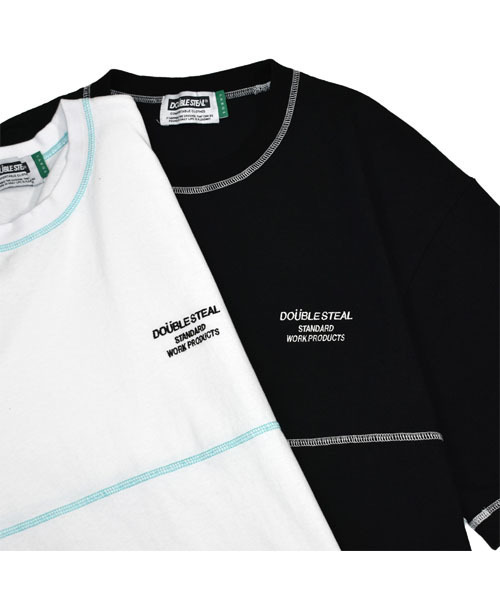 DOUBLE STEAL（ダブルスティール）の「STITCH COLOR Tee（Tシャツ/カットソー・メンズ・ホワイト系その他/ブラック系その他/ホワイト×ブラック/ブラック×ホワイト・M/L/XL）」の10枚目の写真