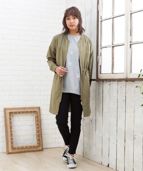 sabstreet my standard(サブストリートマイスタンダード)の「スター刺繍Tシャツ【大きいサイズ対応】【9号(M)~19号(5L)】(Tシャツ/カットソー・レディース・ネイビー/オフホワイト/グレー・15号/19号/9号)」の4枚目の写真