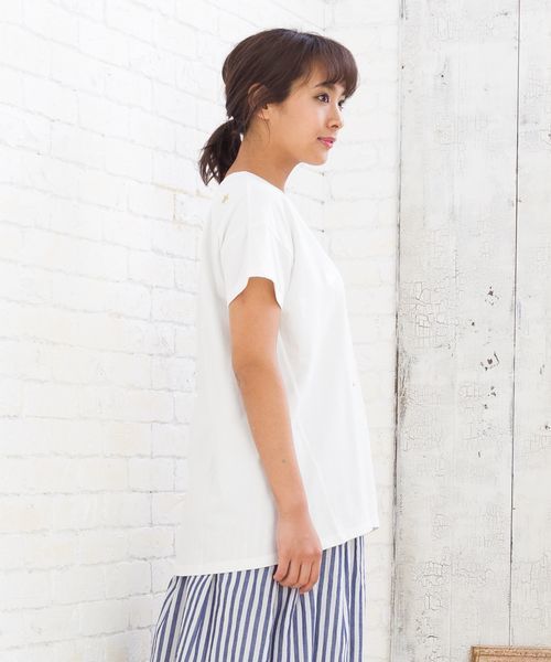 sabstreet my standard(サブストリートマイスタンダード)の「スター刺繍Tシャツ【大きいサイズ対応】【9号(M)~19号(5L)】(Tシャツ/カットソー・レディース・ネイビー/オフホワイト/グレー・15号/19号/9号)」の8枚目の写真