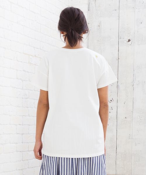 sabstreet my standard(サブストリートマイスタンダード)の「スター刺繍Tシャツ【大きいサイズ対応】【9号(M)~19号(5L)】(Tシャツ/カットソー・レディース・ネイビー/オフホワイト/グレー・15号/19号/9号)」の9枚目の写真