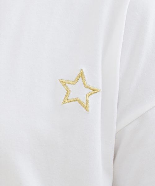 sabstreet my standard(サブストリートマイスタンダード)の「スター刺繍Tシャツ【大きいサイズ対応】【9号(M)~19号(5L)】(Tシャツ/カットソー・レディース・ネイビー/オフホワイト/グレー・15号/19号/9号)」の11枚目の写真