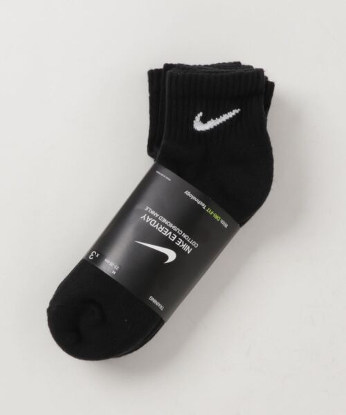 NIKE(ナイキ)の「NIKE ナイキ 3P EVERYDAY クウォーター ソックス SX7667-010 010BLACK(ソックス/靴下・メンズ・ブラック・MEDIUM/LARGE/X-LARGE/SMALL)」の2枚目の写真