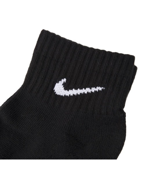 NIKE(ナイキ)の「NIKE ナイキ 3P EVERYDAY クウォーター ソックス SX7667-010 010BLACK(ソックス/靴下・メンズ・ブラック・MEDIUM/LARGE/X-LARGE/SMALL)」の3枚目の写真
