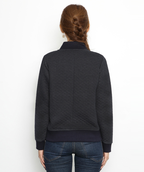 SILAS(サイラス)の「QUILT SWEAT JACKET(ライダースジャケット・レディース・ホワイト/ネイビー・SMALL/MEDIUM)」の9枚目の写真