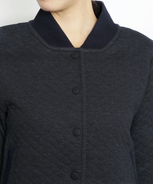 SILAS(サイラス)の「QUILT SWEAT JACKET(ライダースジャケット・レディース・ホワイト/ネイビー・SMALL/MEDIUM)」の10枚目の写真