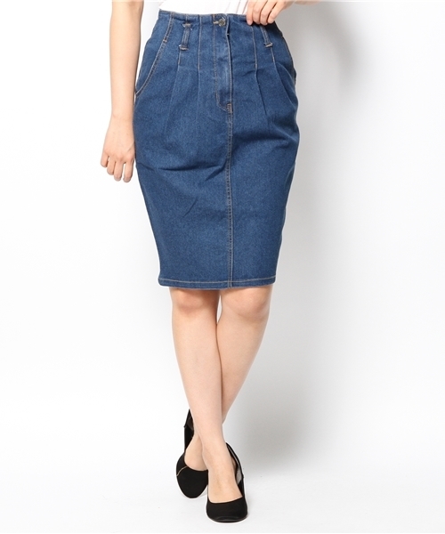 WEGO（ウィゴー）の「WEGO/タックペンシルスカート（スカート・レディース・ブラック/インディゴブルー/ダークインディゴブルー・FREE）」の15枚目の写真