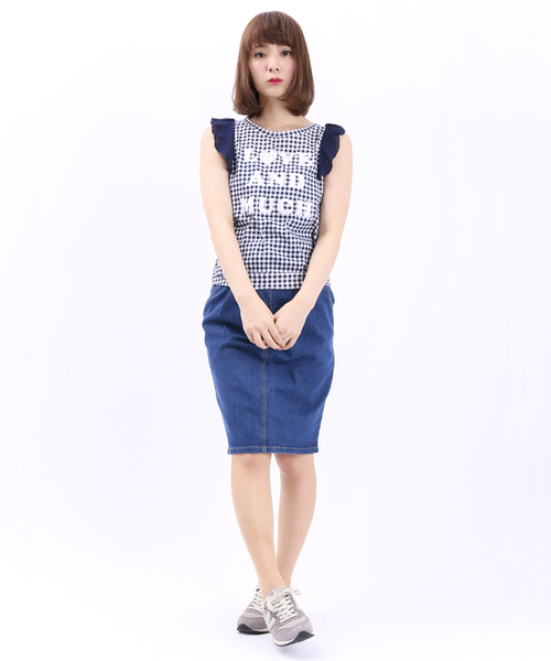 WEGO（ウィゴー）の「WEGO/タックペンシルスカート（スカート・レディース・ブラック/インディゴブルー/ダークインディゴブルー・FREE）」の16枚目の写真