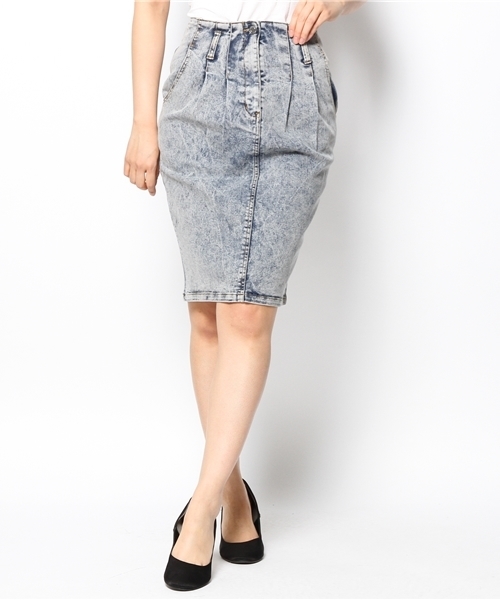 WEGO（ウィゴー）の「WEGO/タックペンシルスカート（スカート・レディース・ブラック/インディゴブルー/ダークインディゴブルー・FREE）」の12枚目の写真