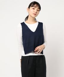 Vネックショートベスト