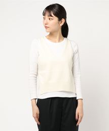 Vネックショートベスト