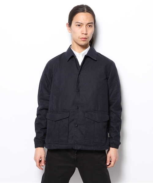 AMERICAN RAG CIE(アメリカンラグシー)の「AMERICAN RAG CIE コーチジャケット 113-AKJ-M141-BL050∴(ブルゾン・メンズ・オリーブ/ネイビー・1/2)」の3枚目の写真