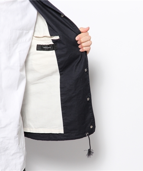 AMERICAN RAG CIE(アメリカンラグシー)の「AMERICAN RAG CIE コーチジャケット 113-AKJ-M141-BL050∴(ブルゾン・メンズ・オリーブ/ネイビー・1/2)」の4枚目の写真