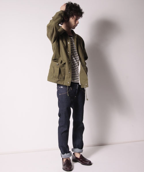 AMERICAN RAG CIE(アメリカンラグシー)の「AMERICAN RAG CIE コーチジャケット 113-AKJ-M141-BL050∴(ブルゾン・メンズ・オリーブ/ネイビー・1/2)」の8枚目の写真