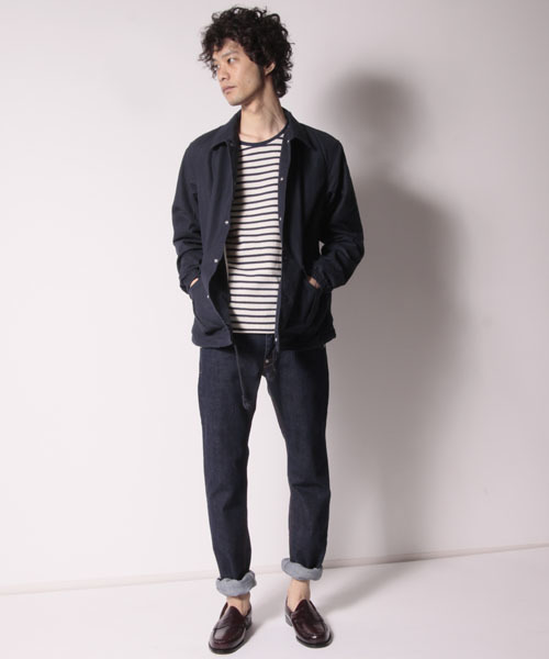 AMERICAN RAG CIE(アメリカンラグシー)の「AMERICAN RAG CIE コーチジャケット 113-AKJ-M141-BL050∴(ブルゾン・メンズ・オリーブ/ネイビー・1/2)」の9枚目の写真