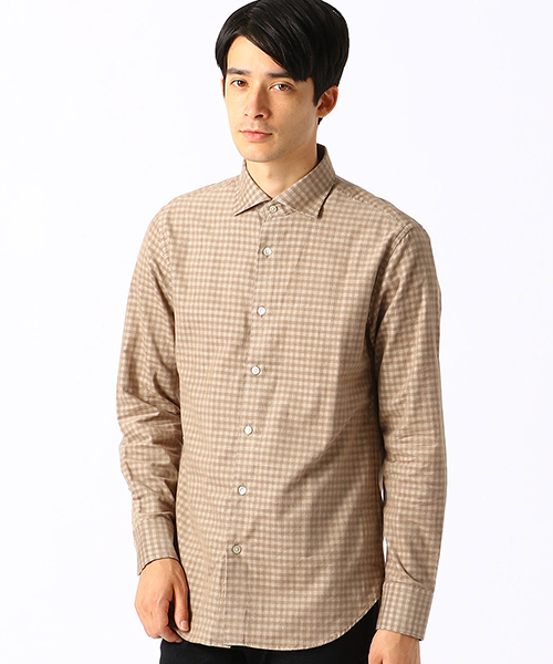 COMME CA ISM(コムサイズム)の「コーデュロイ チェックシャツ(シャツ/ブラウス・メンズ・グレー/ネイビー/ベージュ・MEDIUM/LARGE/SMALL/X-LARGE)」の2枚目の写真