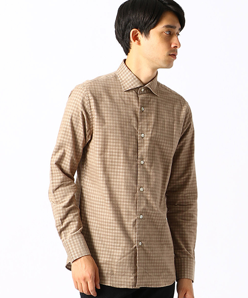 COMME CA ISM(コムサイズム)の「コーデュロイ チェックシャツ(シャツ/ブラウス・メンズ・グレー/ネイビー/ベージュ・MEDIUM/LARGE/SMALL/X-LARGE)」の9枚目の写真