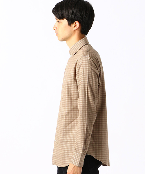 COMME CA ISM(コムサイズム)の「コーデュロイ チェックシャツ(シャツ/ブラウス・メンズ・グレー/ネイビー/ベージュ・MEDIUM/LARGE/SMALL/X-LARGE)」の8枚目の写真