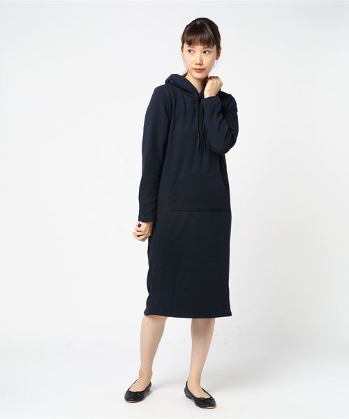 Lace Ladies(レースレディース)の「裏起毛フード付き無地あったかロングカジュアルワンピース(ワンピース・レディース・チャコールグレー/ライトグレー/ブラック/ネイビー・L/M)」の21枚目の写真