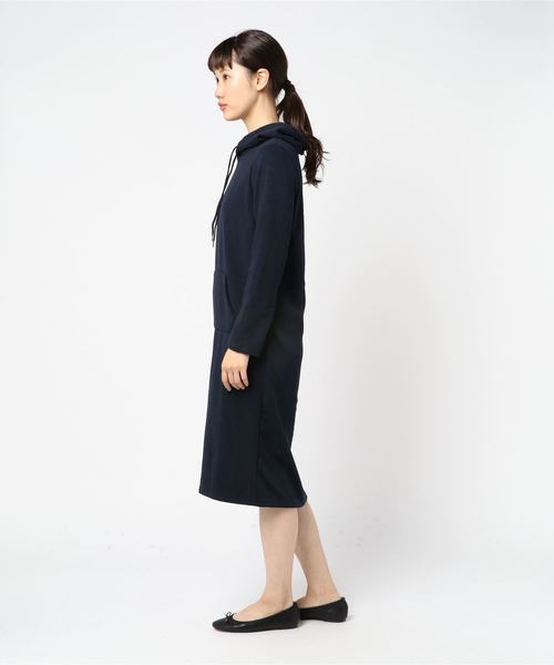 Lace Ladies(レースレディース)の「裏起毛フード付き無地あったかロングカジュアルワンピース(ワンピース・レディース・チャコールグレー/ライトグレー/ブラック/ネイビー・L/M)」の17枚目の写真