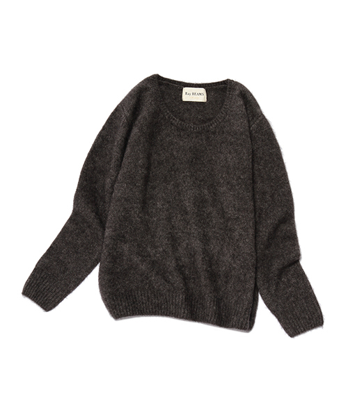 Ray BEAMS(レイビームス)の「Ray BEAMS / フェレット クルーネック プルオーバー(ニット/セーター・レディース・グレー/ライトブラウン/ブルー系その他・ONE SIZE)」の2枚目の写真