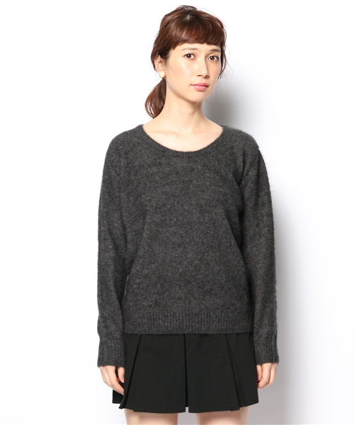 Ray BEAMS(レイビームス)の「Ray BEAMS / フェレット クルーネック プルオーバー(ニット/セーター・レディース・グレー/ライトブラウン/ブルー系その他・ONE SIZE)」の4枚目の写真