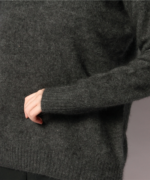 レイビームス Ray Beams フェレット ニット カーディガン 黒ブラック 毛100％ ポケット レディース Ray BEAMS（レイビームス）の「Ray BEAMS ⁄ フェレット クルーネック