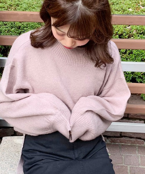 apres jour（アプレジュール）の「ハイネックもちもちニット【ZOZOTOWN限定アイテム】（ニット/セーター・レディース・パープル/ラベンダー/アイボリー/モカ/ダークブラウン/スモークピンク/ライトベージュ・フリー）」の6枚目の写真