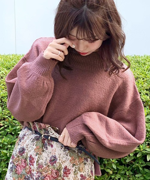 apres jour（アプレジュール）の「ハイネックもちもちニット【ZOZOTOWN限定アイテム】（ニット/セーター・レディース・パープル/ラベンダー/アイボリー/モカ/ダークブラウン/スモークピンク/ライトベージュ・フリー）」の7枚目の写真