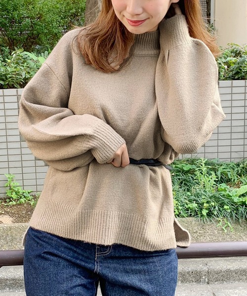 apres jour（アプレジュール）の「ハイネックもちもちニット【ZOZOTOWN限定アイテム】（ニット/セーター・レディース・パープル/ラベンダー/アイボリー/モカ/ダークブラウン/スモークピンク/ライトベージュ・フリー）」の4枚目の写真