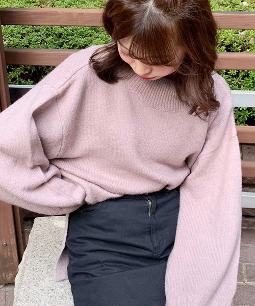 apres jour（アプレジュール）の「ハイネックもちもちニット【ZOZOTOWN限定アイテム】（ニット/セーター・レディース・パープル/ラベンダー/アイボリー/モカ/ダークブラウン/スモークピンク/ライトベージュ・フリー）」の9枚目の写真