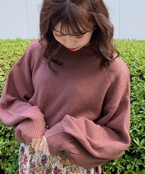 apres jour（アプレジュール）の「ハイネックもちもちニット【ZOZOTOWN限定アイテム】（ニット/セーター・レディース・パープル/ラベンダー/アイボリー/モカ/ダークブラウン/スモークピンク/ライトベージュ・フリー）」の12枚目の写真