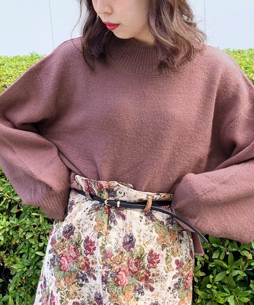 apres jour（アプレジュール）の「ハイネックもちもちニット【ZOZOTOWN限定アイテム】（ニット/セーター・レディース・パープル/ラベンダー/アイボリー/モカ/ダークブラウン/スモークピンク/ライトベージュ・フリー）」の13枚目の写真