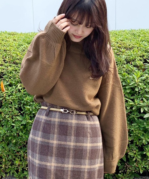 apres jour（アプレジュール）の「ハイネックもちもちニット【ZOZOTOWN限定アイテム】（ニット/セーター・レディース・パープル/ラベンダー/アイボリー/モカ/ダークブラウン/スモークピンク/ライトベージュ・フリー）」の21枚目の写真