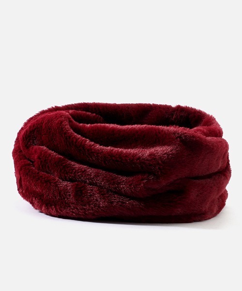 AZUL by moussy（アズールバイマウジー）の「ECO FUR SINGLE SNOOD/エコファーシングルスヌード（マフラー・レディース・ブラック/ボルドー/キャメル/ライトベージュ・FREE）」の21枚目の写真