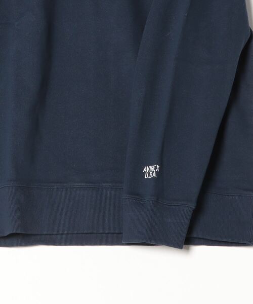 AVIREX(アヴィレックス)の「デイリー クルースウェット/ DAILY CREW SWEAT(Tシャツ/カットソー・レディース・ライトグレー/ブラック/ネイビー/オフホワイト/カーキ/ライトブルーグレー・MEDIUM/LARGE/X-LARGE/XX-LARGE)」の8枚目の写真