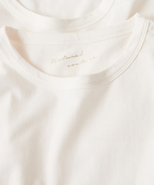 natural couture(ナチュラルクチュール)の「natuロゴロンT(Tシャツ/カットソー・レディース・ダークブラウン/モカ/ミント/シルバー/ゴールド・FREE)」の5枚目の写真