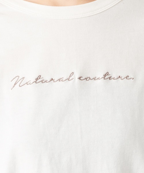 natural couture(ナチュラルクチュール)の「natuロゴロンT(Tシャツ/カットソー・レディース・ダークブラウン/モカ/ミント/シルバー/ゴールド・FREE)」の3枚目の写真