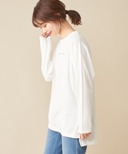natural couture(ナチュラルクチュール)の「natuロゴロンT(Tシャツ/カットソー・レディース・ダークブラウン/モカ/ミント/シルバー/ゴールド・FREE)」の13枚目の写真