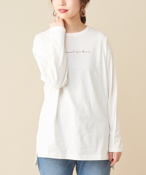natural couture(ナチュラルクチュール)の「natuロゴロンT(Tシャツ/カットソー・レディース・ダークブラウン/モカ/ミント/シルバー/ゴールド・FREE)」の14枚目の写真