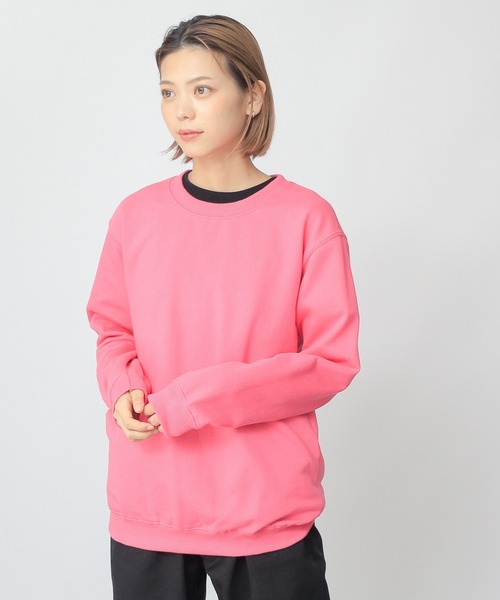 GILDAN（ギルダン）の「GILDAN アダルト クルーネック スウェットシャツ Japan Fit【88000】（スウェット・メンズ・ネイビー/レッド/ロイヤルブルー/ホワイト/ピンク系その他/ヘザーグレー/パープル/ブラック/グレー・M/L/XL）」の8枚目の写真