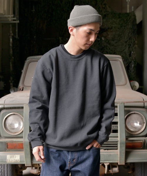 GILDAN（ギルダン）の「GILDAN アダルト クルーネック スウェットシャツ Japan Fit【88000】（スウェット・メンズ・ネイビー/レッド/ロイヤルブルー/ホワイト/ピンク系その他/ヘザーグレー/パープル/ブラック/グレー・M/L/XL）」の4枚目の写真