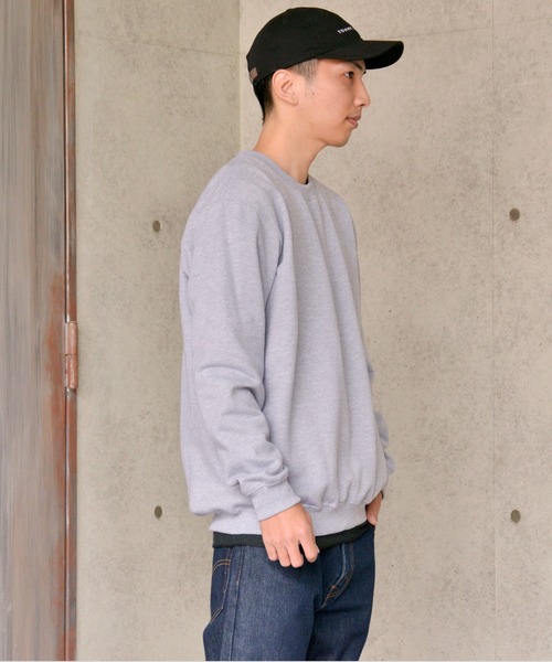 GILDAN（ギルダン）の「GILDAN アダルト クルーネック スウェットシャツ Japan Fit【88000】（スウェット・メンズ・ネイビー/レッド/ロイヤルブルー/ホワイト/ピンク系その他/ヘザーグレー/パープル/ブラック/グレー・M/L/XL）」の18枚目の写真